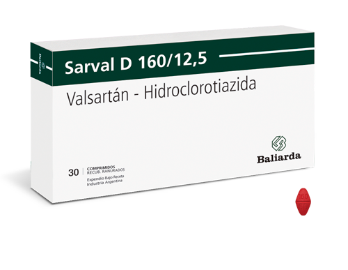 Sarval D_160-12,5_20.png Sarval D Hidroclorotiazida Valsartán Antihipertensivo bloqueante cálcico diurético Hidroclorotiazida Hipertensión arterial Sarval D tensión arterial Valsartán vasodilatación